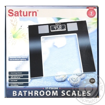 Saturn Floor Scales ST-PS0280 Black - buy, prices for MegaMarket - photo 1