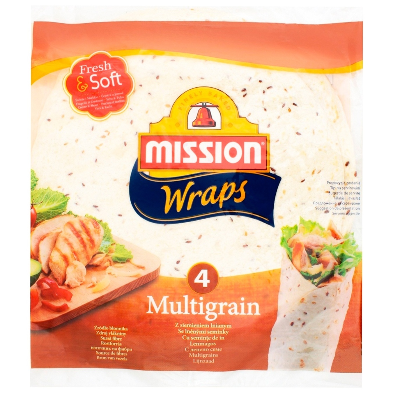 Тортилья Mission Foods Wraps Мультизлаковая 4шт. 245г ❤️ доставка на дом от  магазина Zakaz.ua