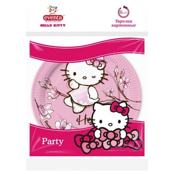 Тарелки бумажные Eventa hello kitty 6шт*18см - купить, цены на NOVUS - фото 3