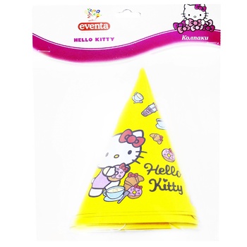 Колпаки бумажные Eventa Hello Kitty D13см 6шт - купить, цены на ULTRAMARKET - фото 2