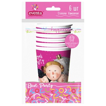 Eventa Paper Glasses 6pc*250ml - buy, prices for Auchan - photo 2