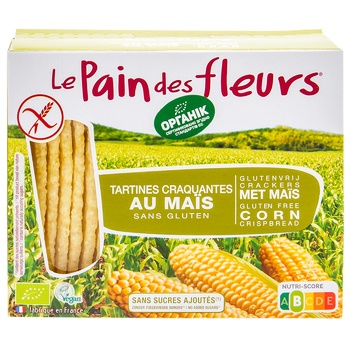 Le Pain des Fleurs Organic Gluten-free Corn Crisps 150g - buy, prices for NOVUS - photo 3