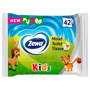 Туалетний папір вологий Zewa Kids 42шт - купити, ціни на Ідеал - фото 1