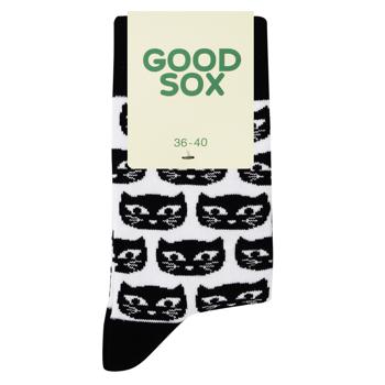 Носки GoodSox Коты белые женские размер 23-25 - купить, цены на NOVUS - фото 1