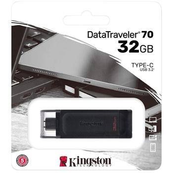 Флеш-накопитель Kingston DataTraveler 70 Type-C 32GB - купить, цены на - фото 1