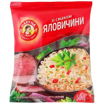 Daryna Instant Vermicelli with Beef Flavor 50g - buy, prices for EKO Market - photo 1