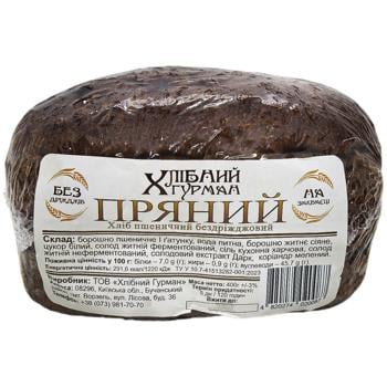 Хлеб пряный пшеничный на живой закваске 400г - купить, цены на Auchan - фото 1