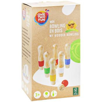 Боулинг One Two Fun деревянный 28см - купить, цены на Auchan - фото 3