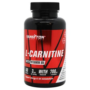 Натуральная добавка Vansiton Жиросжигатель L-Карнитин 60 капсул - купить, цены на ULTRAMARKET - фото 1
