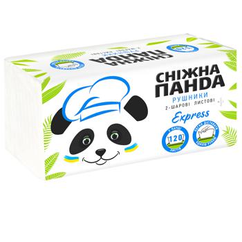 Полотенца бумажные Снежная Панда Express двухслойные 120л - купить, цены на Cупермаркет "Харьков" - фото 2