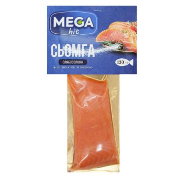 Семга Mega hit филе-кусок слабосоленая 130г - купить, цены на Чудо Маркет - фото 1