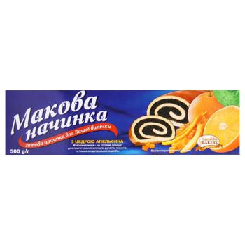 Начинка SantaVita Bakers макова з цедрою апельсина 500г - купити, ціни на Auchan - фото 2