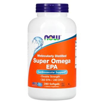 Риб'ячий жир Now Foods Moleculalry Distilled Super Omega EPA 240 гелевих капсул - купити, ціни на Біотус - фото 1