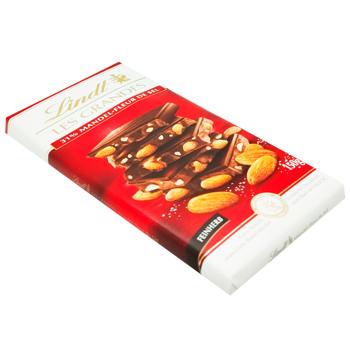 Шоколад молочный Lindt Les Grandes с миндалем карамелизированным 150г - купить, цены на Восторг - фото 2