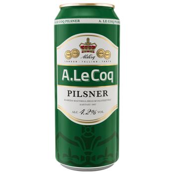 Пиво A.Le Coq Pilsner светлое 4,2% 0,5л - купить, цены на Эпицентр FOOD - фото 1