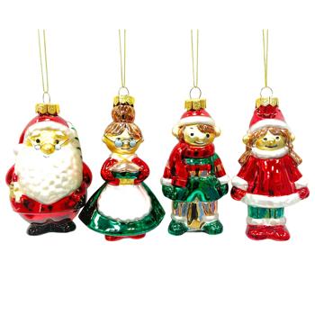 Actuel New Year's Character Glass Christmas Tree Decoration 10-11cm in assortment - buy, prices for Auchan - photo 1
