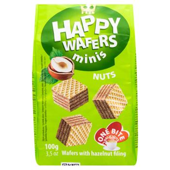 Вафли Flis Happy Wafers с начинкой орехи 100г - купить, цены на КОСМОС - фото 2