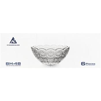 Pyramid Glass Fruit Bowls Set 10.5cm 6pcs - buy, prices for Auchan - photo 2