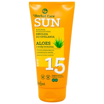 Эмульсия Herbal Care Sun для загара водостойкая SPF15 150мл - купить, цены на За Раз - фото 1