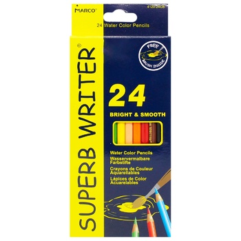 Marco Watercolor Pencils with Brush 24 colors - buy, prices for Za Raz - photo 1