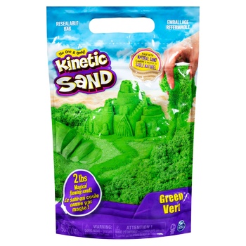 Пісок кінетичний Kinetic Sand для творчості зелений 907г - купити, ціни на КОСМОС - фото 1