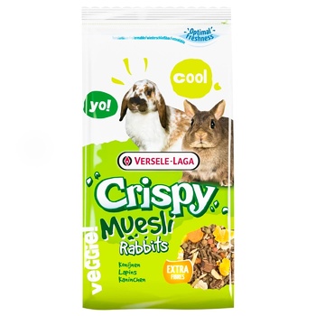 Корм Versele-Laga Crispy Muesli Cuni для карликовых кроликов зерновая смесь 1кг - купить, цены на MasterZoo - фото 1