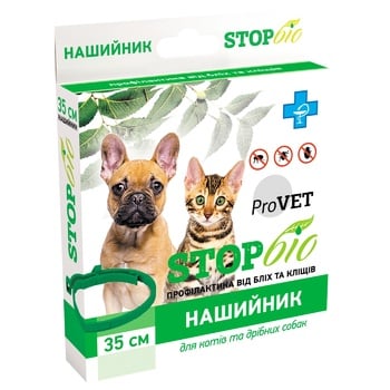 ProVET Stopbio Repellent Collar Against Fleas and Ticks for Cats and Small Dog Breeds 35cm - buy, prices for MegaMarket - photo 1