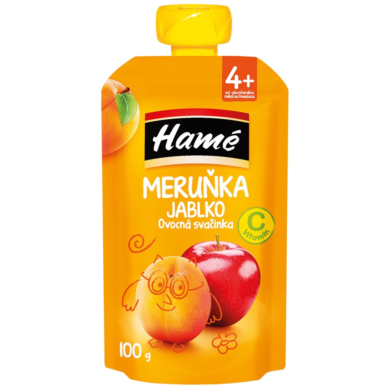 

Пюре Hame яблоко-абрикос для детей с 4 месяцев 100г