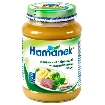 Puree Hamanek potato for children from 5 months 190g glass bottle - buy, prices for NOVUS - photo 1