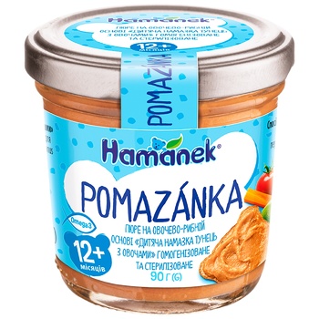 Hamanek Pomazanka Tuna with Vegetables Puree 90g - buy, prices for COSMOS - photo 1