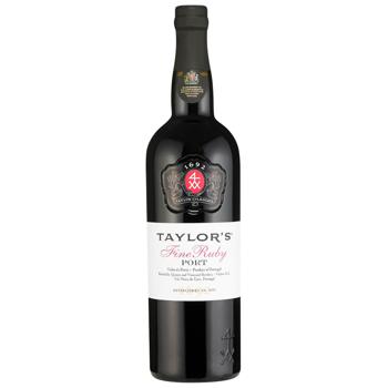 Вино Taylor`s Fine Ruby червоне кріплене 20% 0,75л - купити, ціни на ULTRAMARKET - фото 1