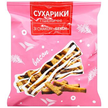 Сухарики Субота пшеничні зі смаком бекону 90г - купити, ціни на КОСМОС - фото 1