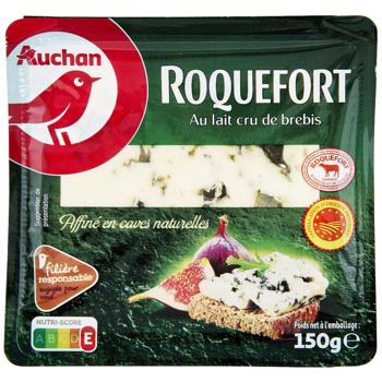 Auchan Roquefort Cheese 52% 150g - buy, prices for Auchan - photo 1
