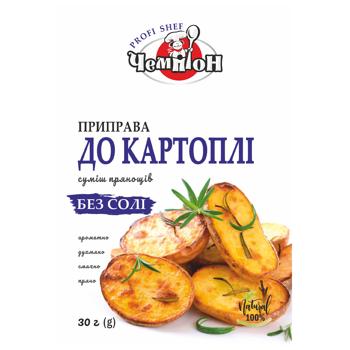 Приправа ЧЕМПІОН До картоплі (без солі) / 30г - купити, ціни на Торба - фото 1