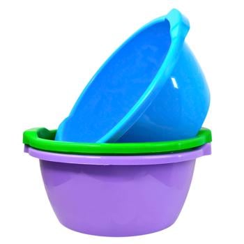 Таз Werk Незабудка пластиковий в асотименті 9л