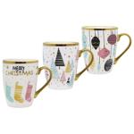 Чашка Новогодняя с золотом 350мл в ассортименте