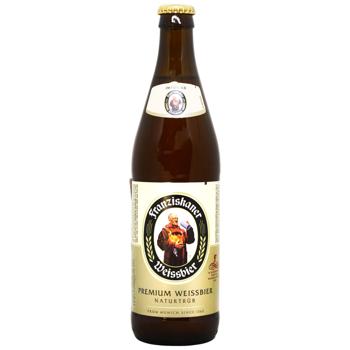 Franziskaner Hefe Weissbier Unfiltered Light Beer 5% 0.5l - buy, prices for AlcoHub - photo 1