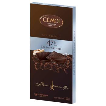 Cemoi Dark Chocolate with Sea Salt 100g - buy, prices for COSMOS - photo 1