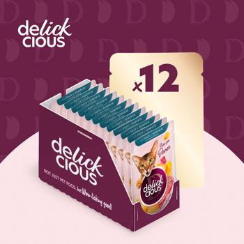 Корм вологий Delickcious Смужки з качкою та гарбузом для котів 85г - купити, ціни на MasterZoo - фото 3
