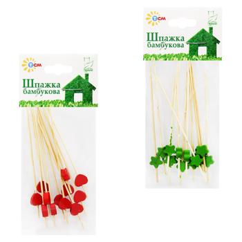 Шпажка ТСМ Natural Twisted дерев'яна 12cм 12шт - купити, ціни на Чудо Маркет - фото 1