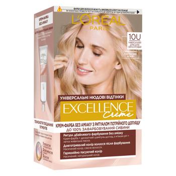 L'Oreal Paris Excellence Universal Nude 10U Universal Very Light Blond Hair Dye - buy, prices for MegaMarket - photo 1