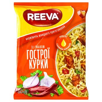 Вермишель Reeva со вкусом острой курицы быстрого приготовления 60г - купить, цены на Эпицентр FOOD - фото 3