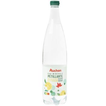 Auchan Lemon Mineral Water without Sugar 1l - buy, prices for - photo 1