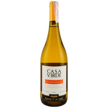 Вино Casa Verde Chardonnay біле сухе 13,5% 0,75л
