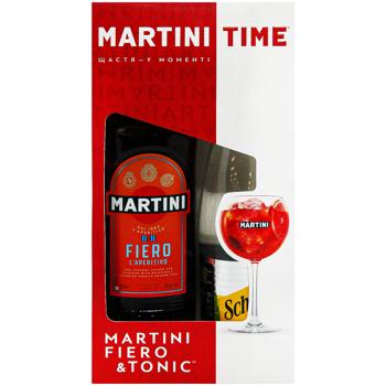 Вермут Martini Fiero Красный апельсин 14,9% 0,75л + тоник Schweppes 1л - купить, цены на Чудо Маркет - фото 2
