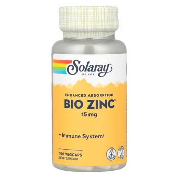 Solaray Bio Zinc with Vitamin B6 100 capsules