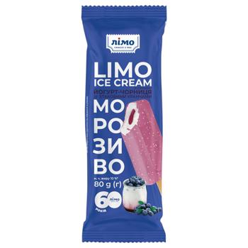 Морозиво Лімо йогурт-чорниця зі злаковими кранчами 80г