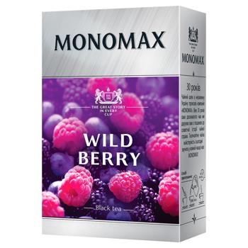 Чай черный Monomax с лесной ягодой листовой 80г