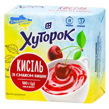Кисель Хуторок со вкусом вишни 180г - купить, цены на NOVUS - фото 1