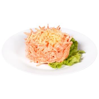 Vohnyk Carrot, Cheese, Garlic and Mayonnaise Salad